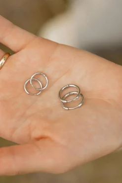 Ali Express Jordyn Hoop Earring Set-Silver Clearance
