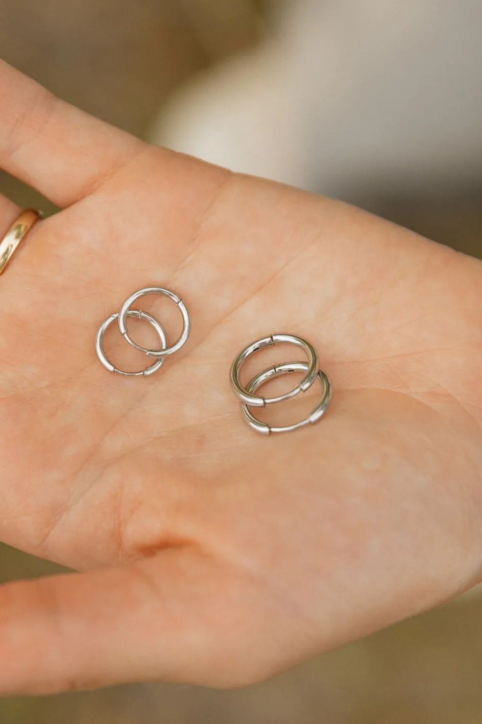 Ali Express Jordyn Hoop Earring Set-Silver Clearance