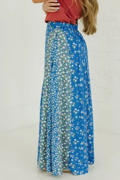 Aemi & Co. Jude Skirt-Cobalt Floral Fashion