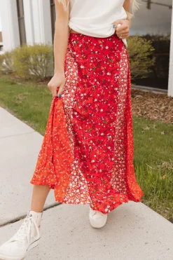 Aemi & Co. Jude Skirt- Floral Red Online
