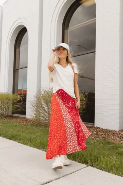 Aemi & Co. Jude Skirt- Floral Red Online
