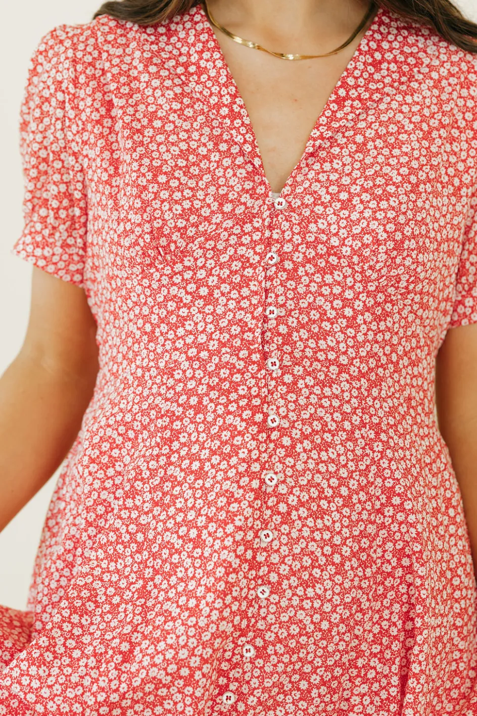 In Loom Julia Dress-/White Red Clearance