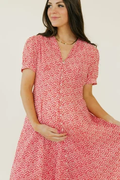 In Loom Julia Dress-/White Red Clearance