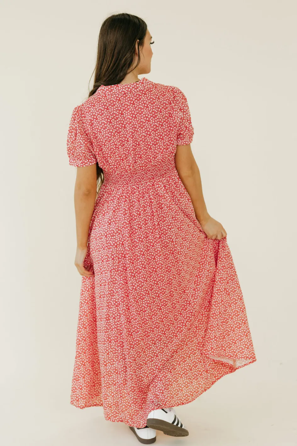 In Loom Julia Dress-/White Red Clearance