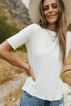 Love Olive Co Just For You Top-White Outlet