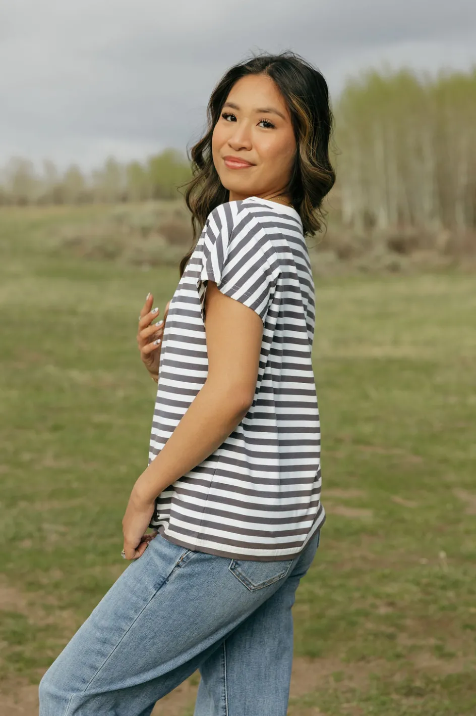 Dongguan Huoyoung Apparel Co Kaley Top-Ivory/ Grey Sale