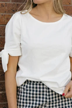 Vine & Love Kallie Top-Off White New