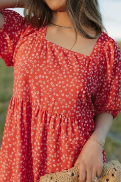 Dongguan Huoyoung Apparel Co Kassie Dress- Floral Red Outlet