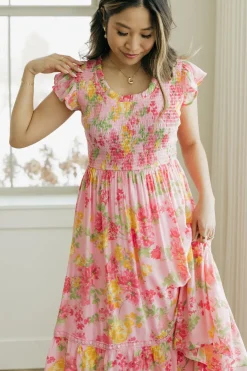 Mine and E&M Kiarra Dress- Multi Pink Fashion