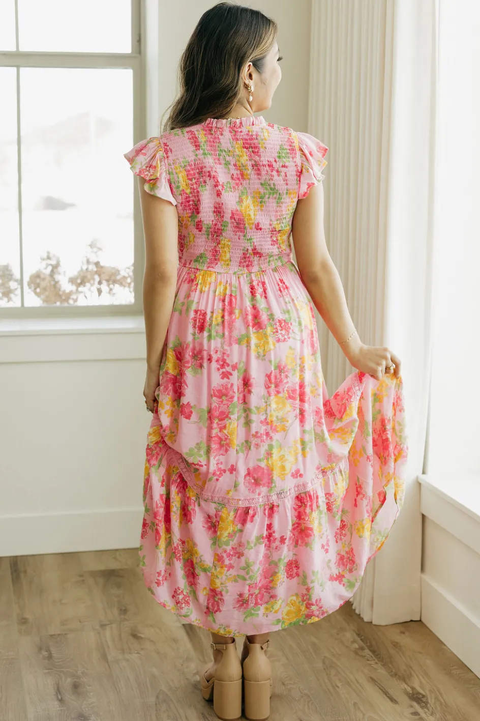 Mine and E&M Kiarra Dress- Multi Pink Fashion