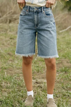 Sneak Peek Kimmie Shorts-Medium Blue New