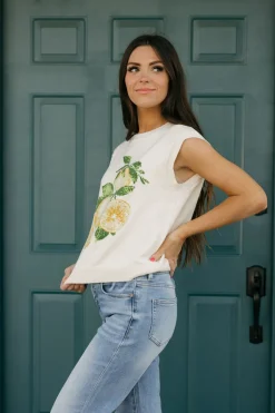 Skies Are Blue Lemon Top-Ivory Neutral Hot