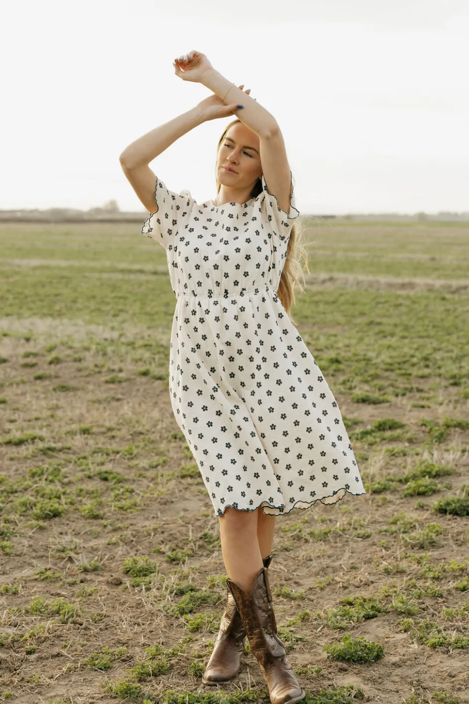 Tea N Rose Liana Dress-Cream/Midnight Neutral Sale