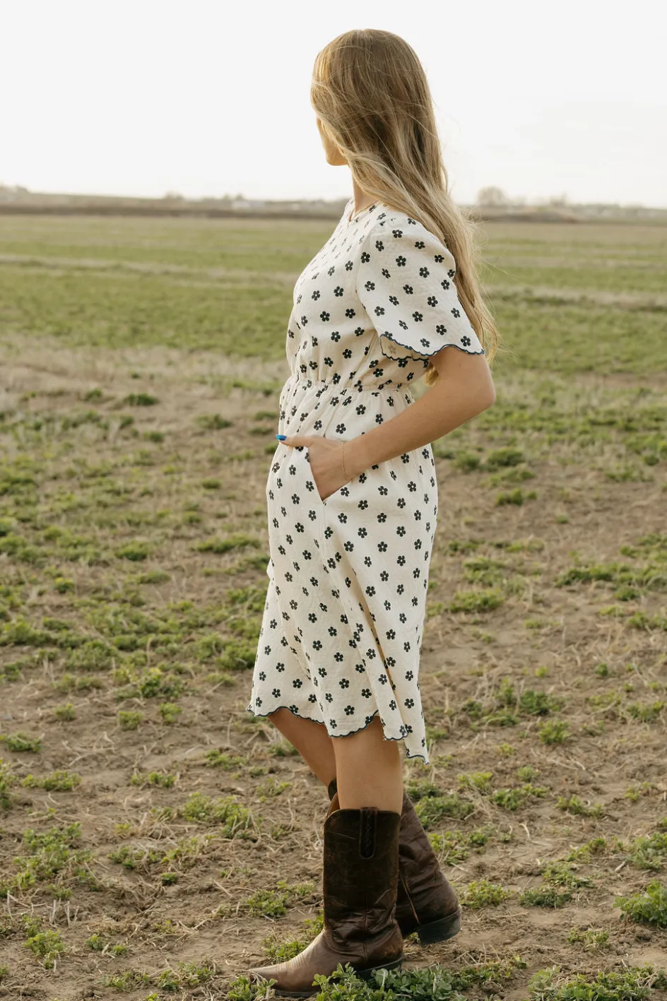 Tea N Rose Liana Dress-Cream/Midnight Neutral Sale