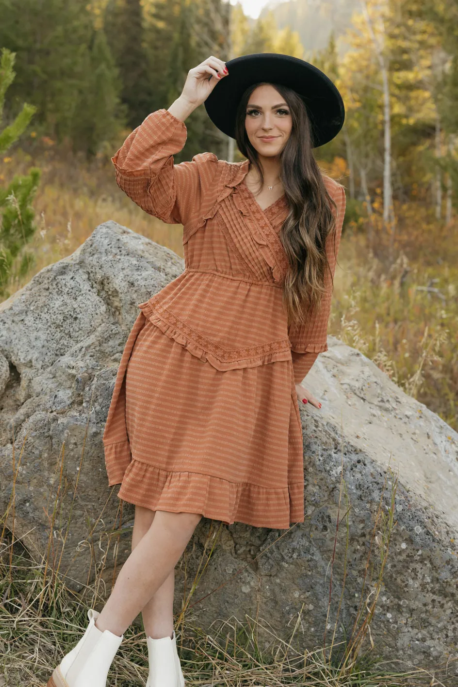 Dongguan Huoyoung Apparel Co Libbie Dress-Rust Orange Discount