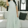 Dongguan Huoyoung Apparel Co Liberty Dress-Mint Green Hot