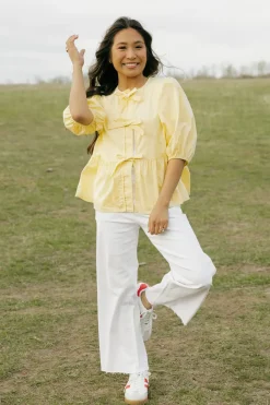 Oddi Lilia Top-Butter Yellow Discount
