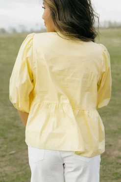 Oddi Lilia Top-Butter Yellow Discount