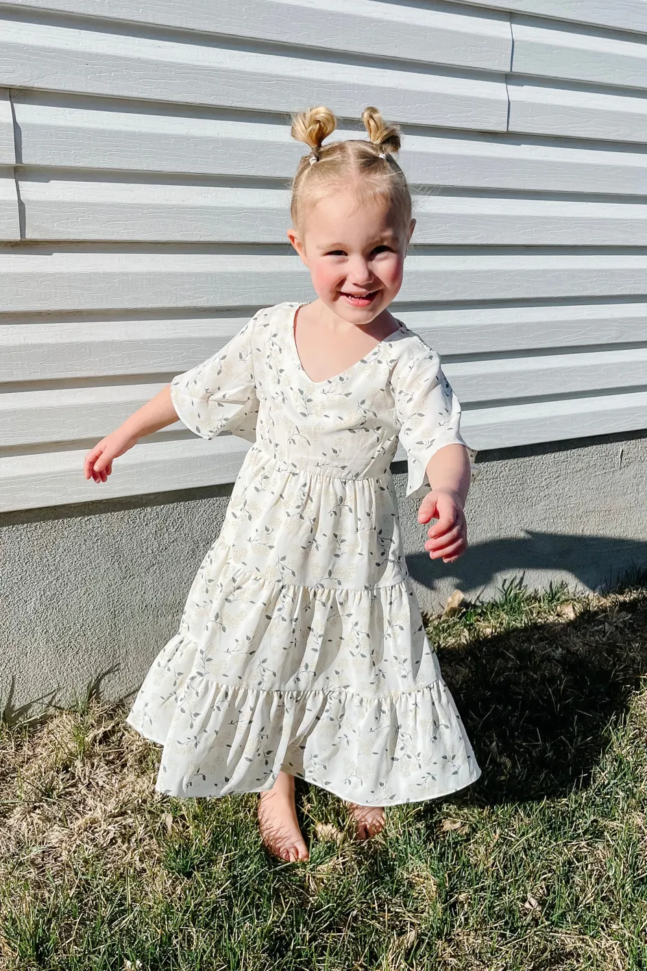 Love Olive Co Little Girl's Briggs Dress-White Multi Sale