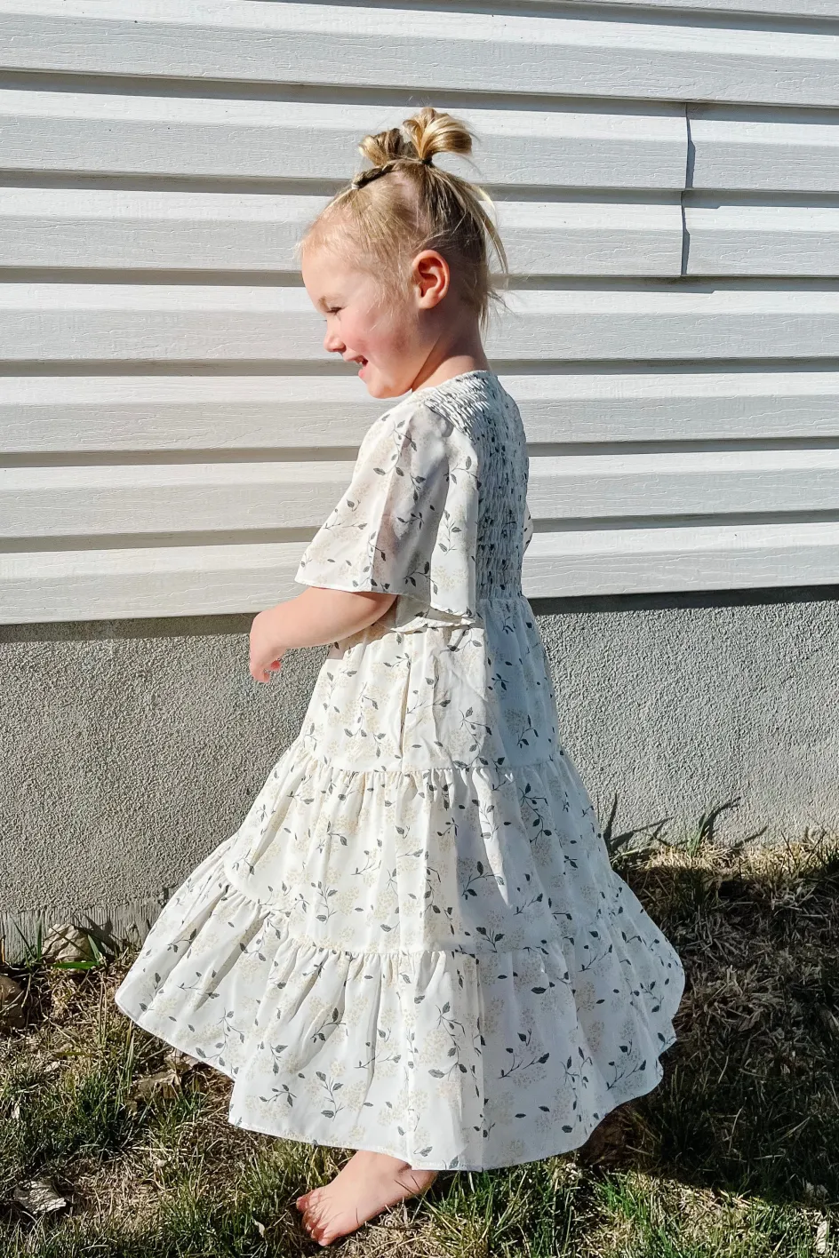 Love Olive Co Little Girl's Briggs Dress-White Multi Sale