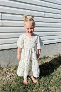 Love Olive Co Little Girl's Briggs Dress-White Multi Sale