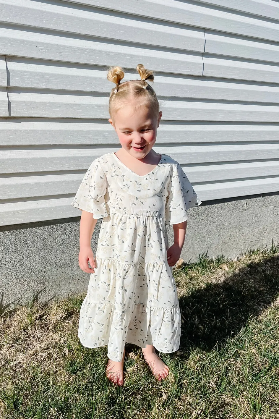 Love Olive Co Little Girl's Briggs Dress-White Multi Sale