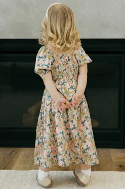Dongguan Huoyoung Apparel Co Little Girl's Jensyn Dress-Golden Floral Hot