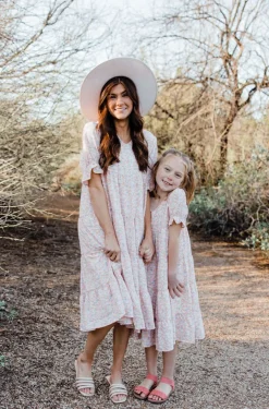 Love Olive Co Little Girl's Linden Dress-Lt. Pink Multi Discount