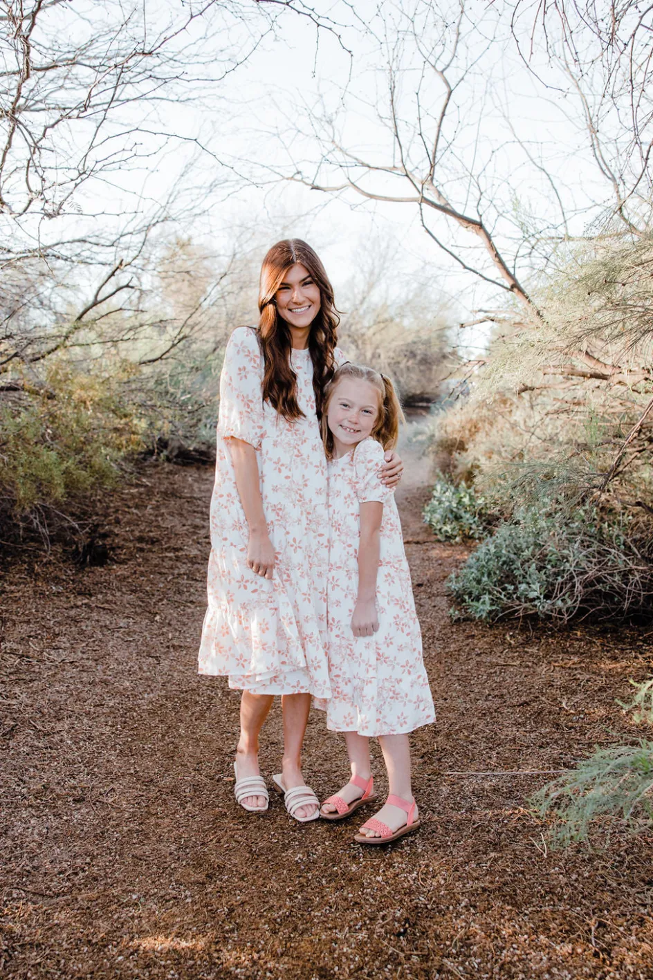 Love Olive Co Little Girl's Quinton Dress-Ivory/Peach Sale