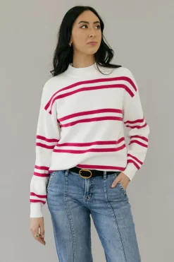 Dongguan Huoyoung Apparel Co Lovie Sweater-Ivory/Magenta White Fashion