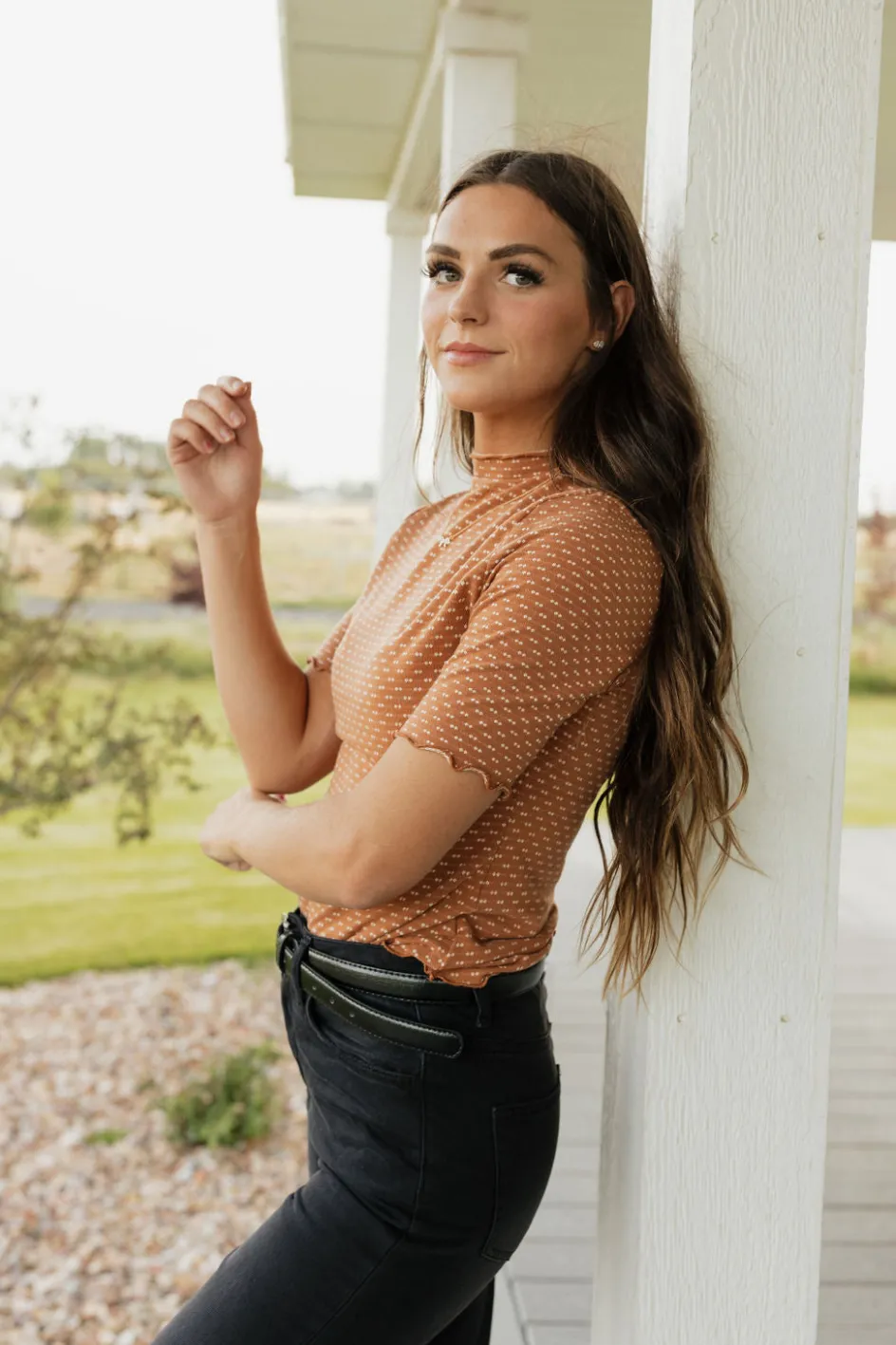 Polagram Lucia Top-Camel Brown Discount