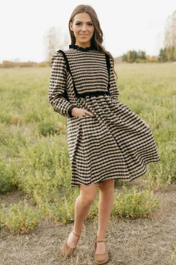 Dongguan Huoyoung Apparel Co Mae Dress-Tan/Black Neutral Best