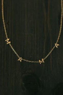 Ali Express Mama Letter Necklace- Gold Best