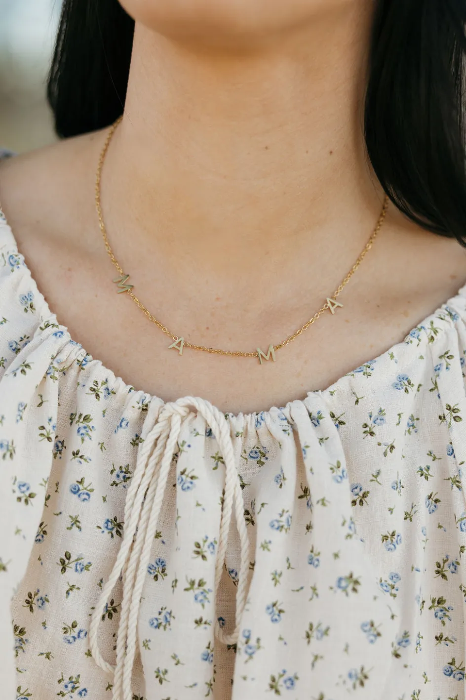 Ali Express Mama Letter Necklace- Gold Best