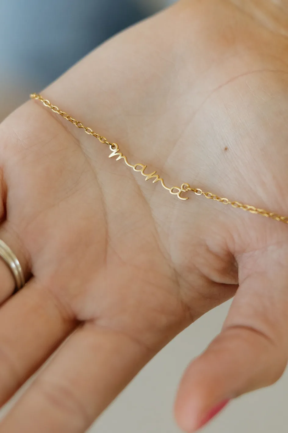 Ali Express Mama Pendant Necklace- Gold Hot