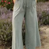 Easel Maren Pants-Faded Teal Green Fashion