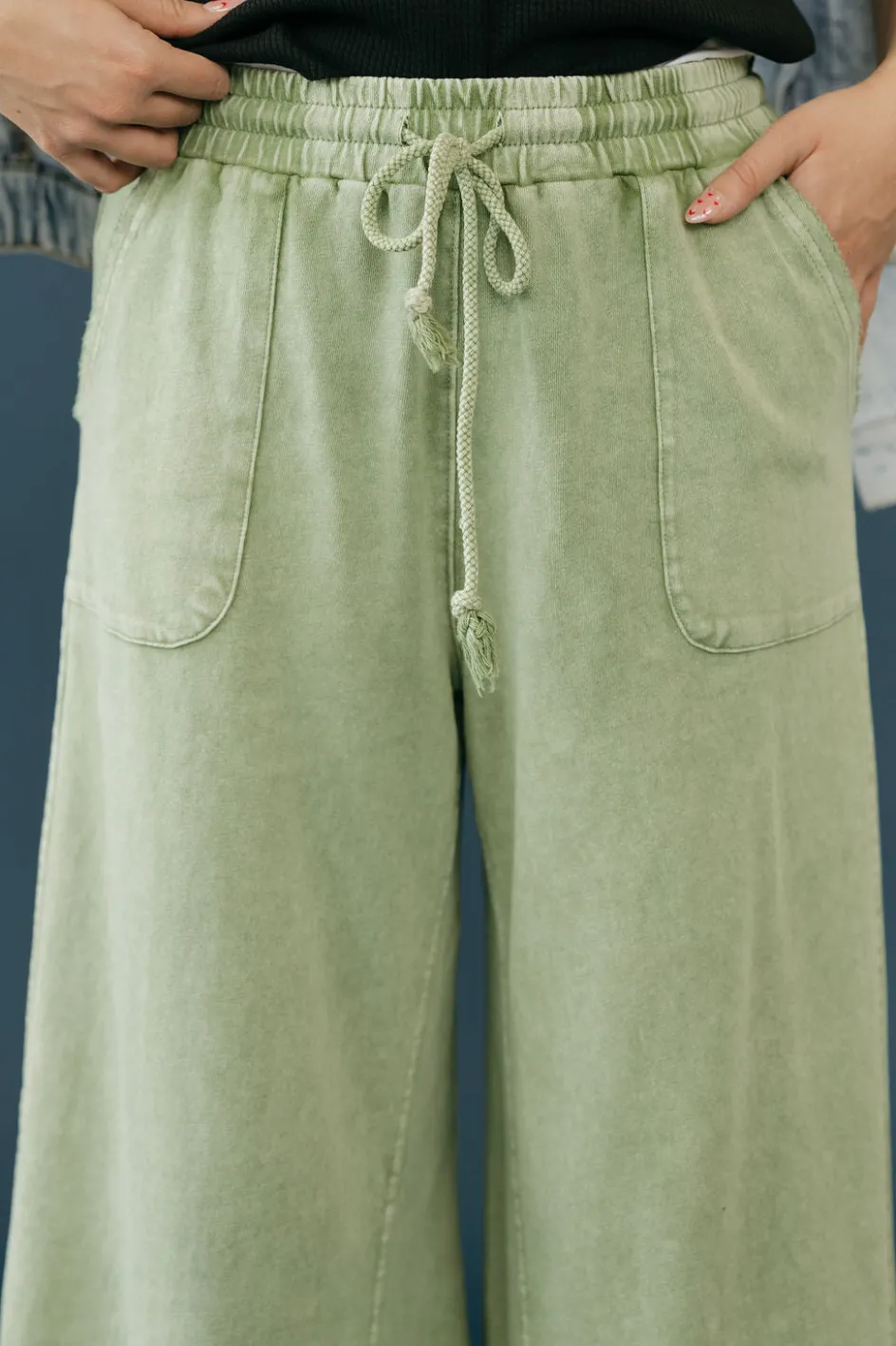 Easel Maren Pants-Juniper Green Clearance