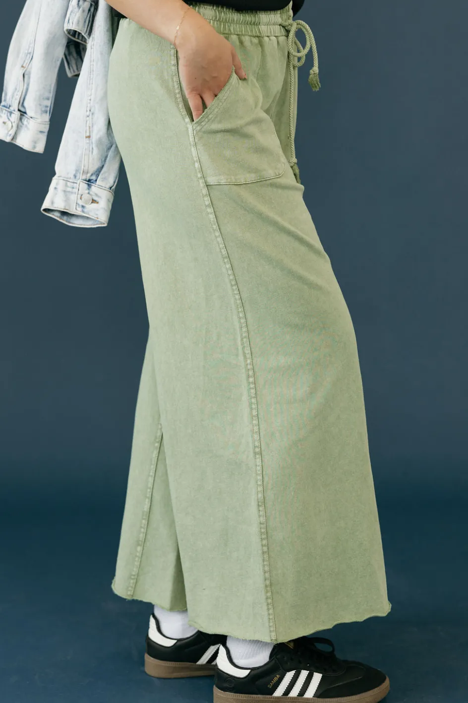 Easel Maren Pants-Juniper Green Clearance