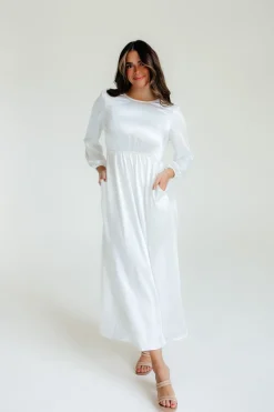 Tea N Rose Marianne Dress-White Discount