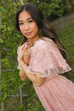 Polagram Marilee Dress-Dusty Rose Sale