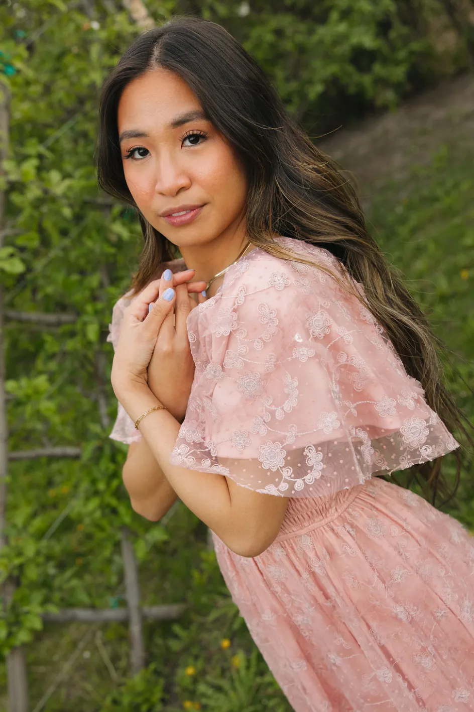 Polagram Marilee Dress-Dusty Rose Sale