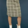 Tea N Rose Marley Skirt-Light Olive Green Sale