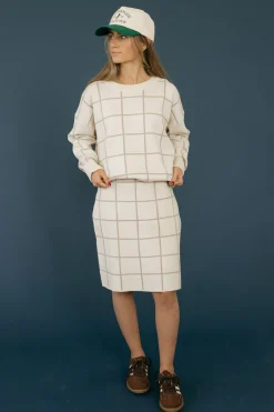 Tea N Rose Marley Skirt-Oatmeal Neutral Best
