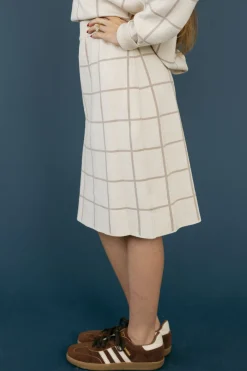 Tea N Rose Marley Skirt-Oatmeal Neutral Best