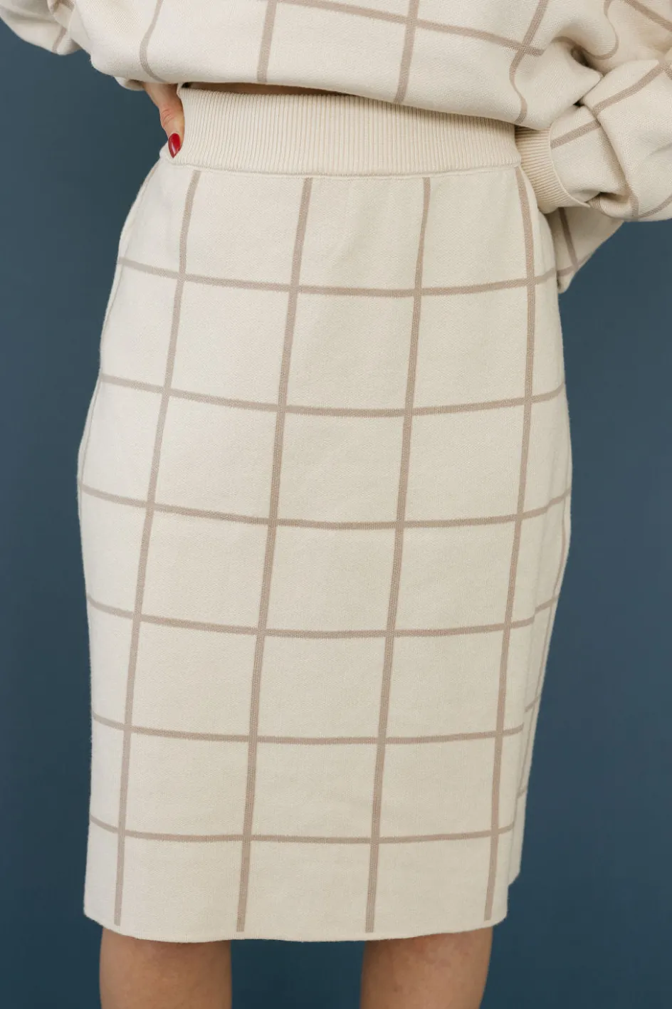 Tea N Rose Marley Skirt-Oatmeal Neutral Best
