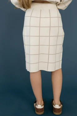 Tea N Rose Marley Skirt-Oatmeal Neutral Best