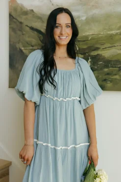 Polagram Mary Kate Dress-Light Blue Sale