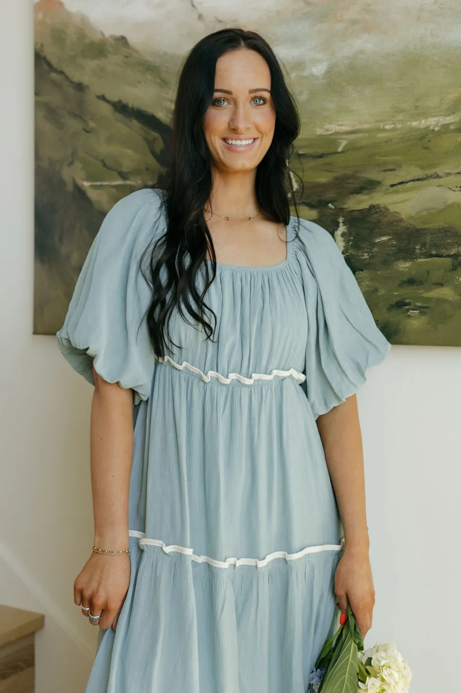 Polagram Mary Kate Dress-Light Blue Sale