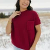 Dongguan Huoyoung Apparel Co Mason Top-Berry Red Sale