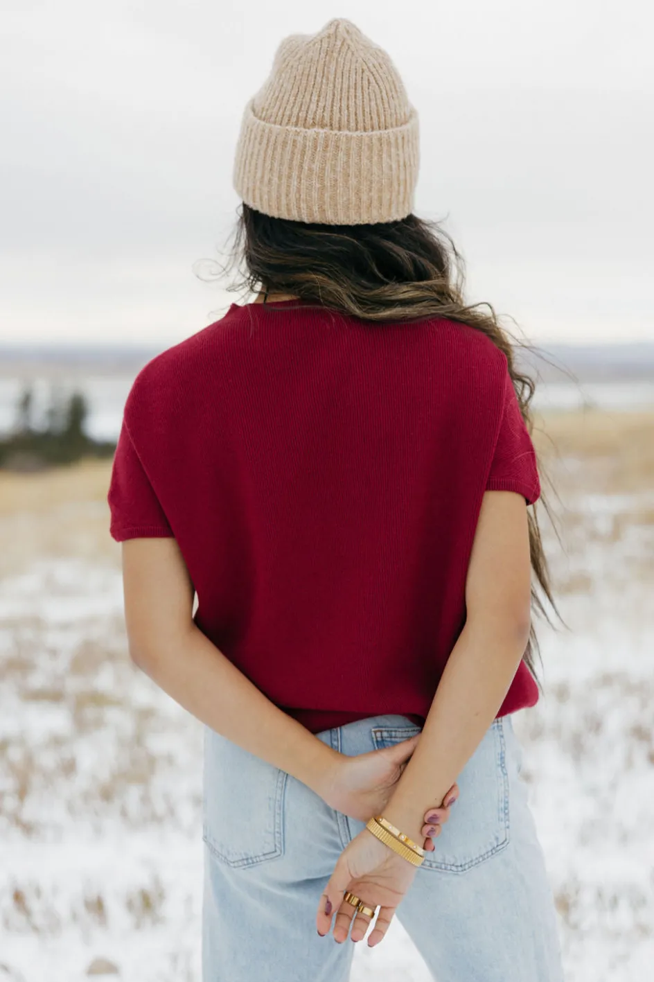 Dongguan Huoyoung Apparel Co Mason Top-Berry Red Sale